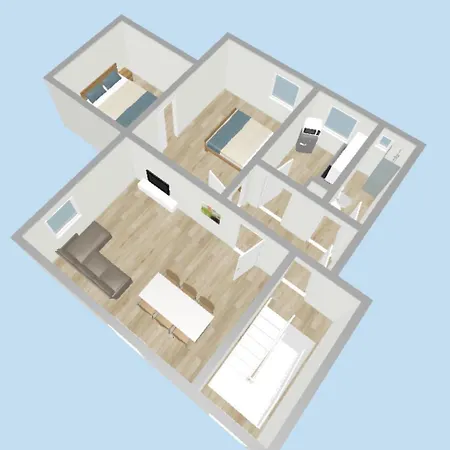 Easystayii 6p Switch Tv Apartment